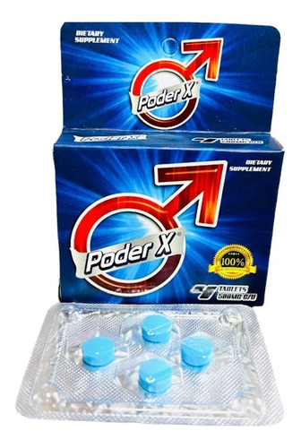 Poder X Man 20 Tabletas De 500 Mg Pastilla Vigorizante Azul