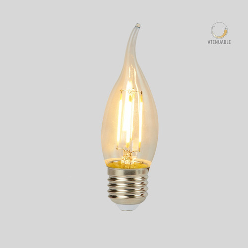 Imagen 2 de 4 de Bombillo Led Transparente, 4,5w, Atenuable Luz Cálida