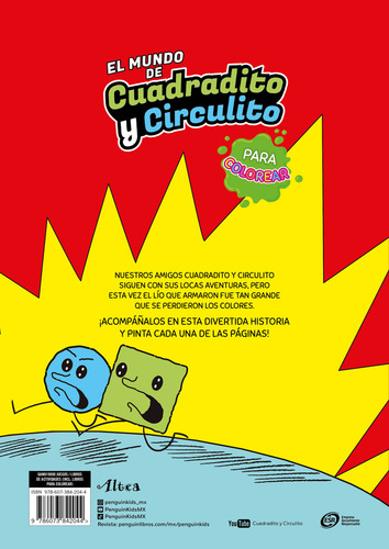 El Mundo De Cuadradito Y Circulito: Para Colorear, De Cuadradito Y Circulito., Vol. 1.0. Editorial Altea, Tapa Blanda, Edición 1.0 En Español, 2024