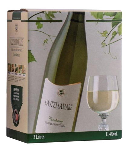 Vinho Chardonnay Bag-in-box 3l Castellamare