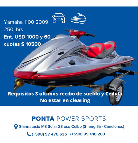 Yamaha Moto De Agua 1100 Vx  Ponta Power Sports 