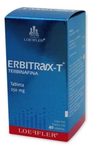 Erbitrax-t Terbinafina 250mg C/40 Tabletas Loeffler P/hongos