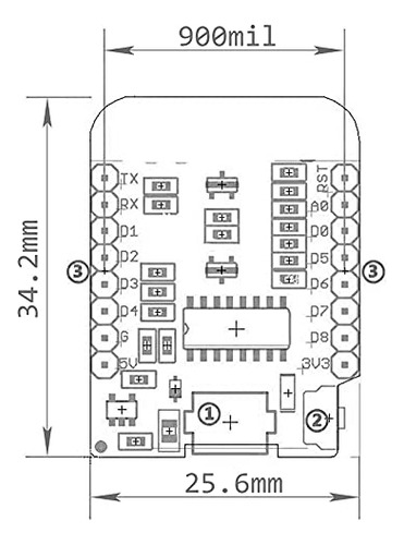 Módulo Acerimc Esp8266 Esp-12 Esp-12f Nodemcu Mini D1 Lua 4