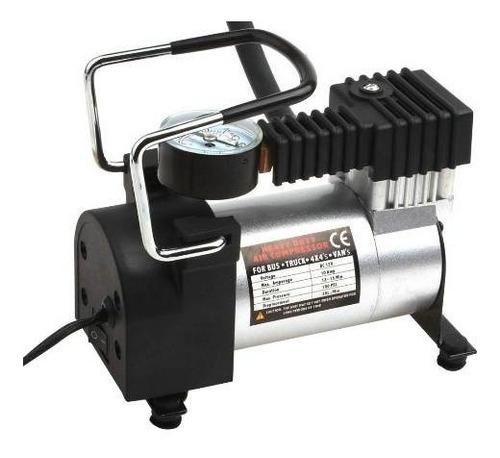 Mini Compressor De Ar Metal 12v Com Manometro Profissional