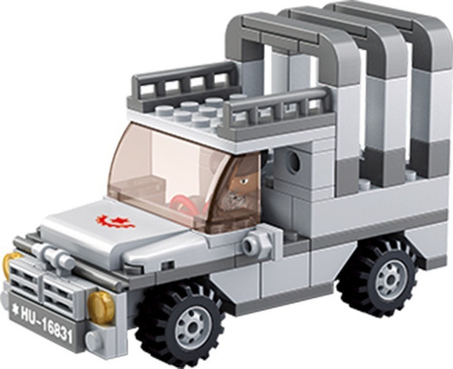 Imagen 1 de 1 de Bloques Sluban Army B0537a Jep Militar 110 Pz 3 En 1 Calidad