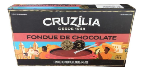 Fondue De Chocolate Meio Amargo Cruzília 250g