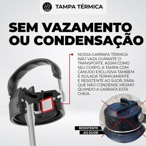 Garrafa Térmica Vácuo Straw Flask Arell 946ml Flamengo 12