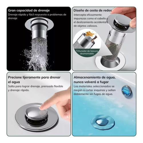 2 Filtro Tapón Para Ducha Fregadero Drenaje Tapa Universal