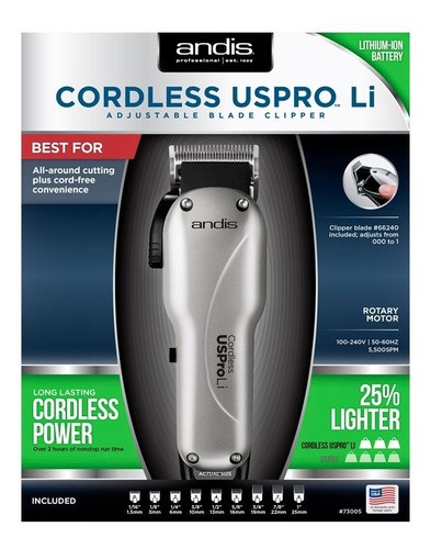 Combo Andis Cortadora Us Pro Li + Afeitadora Profoil Shaver