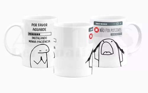 Caneca Flork Meme Boneco Palito Carregando Paciência Erro