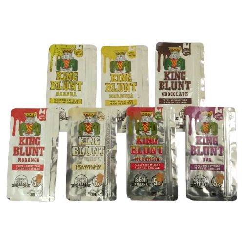 Kit Com 7 King Blunt Mix Vários Sabores - Sortidos
