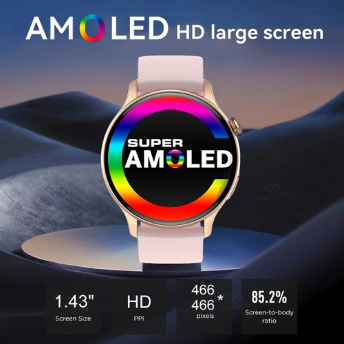Ssb Amoled Reloj Inteligente Hombre Mujer Bluetooth Llamada
