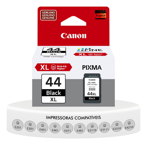 Cartucho De Tinta Canon Pg-44 Cor Preto Do 15 Ml