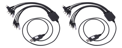 2usb Cable De Programación Para Walkie Radio De Coche Kenwoo