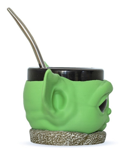 Imagen 3 de 9 de Mate Impreso En 3d Baby Yoda Star Wars Excelente Calidad