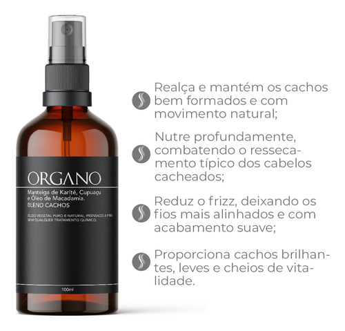 Blend Cachos ORGANO - Manteigas De Karité, Cupuaçu E Óleo De Macadâmia - 100ml