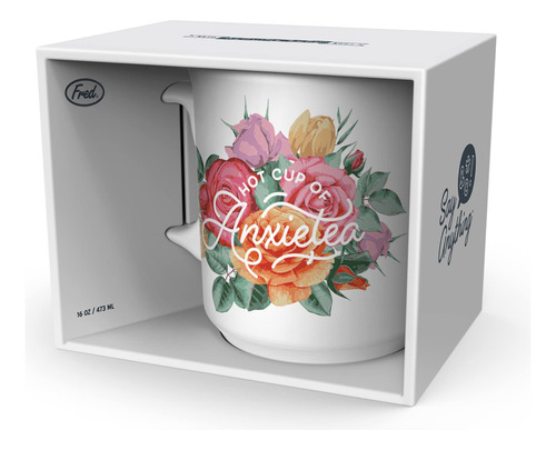 Taza De Cerámica Multicolor 480 Ml Apta Para Lavavajillas