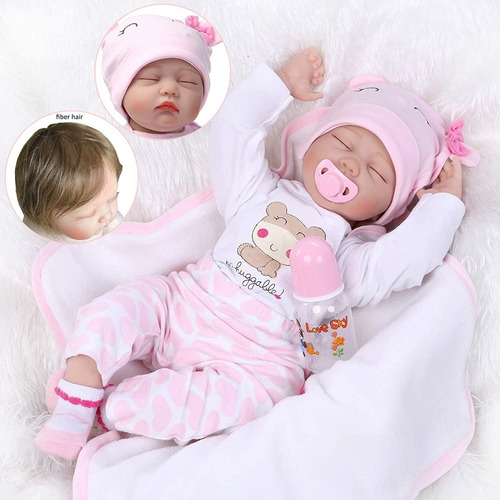 Bebé Reborn Muñeca Real Suave Cuerpo Pesado Vinilo, Silicona