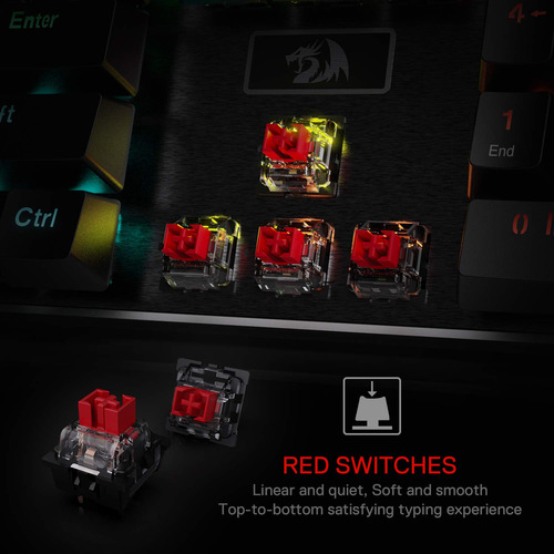 Teclado Mecánico Para Juegos Redragon K556 Rgb Retroiluminad