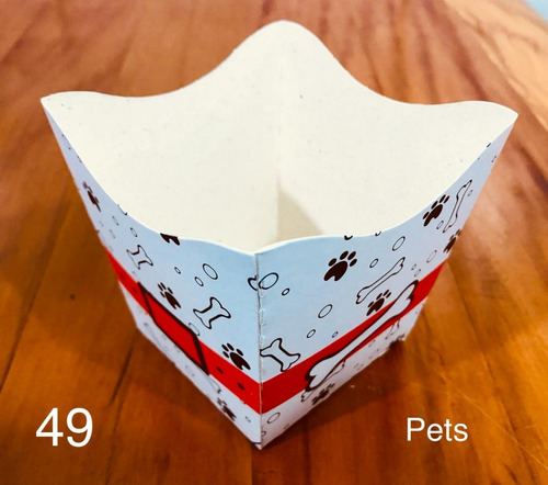 10 Cachepô De Papel Para Festa Doce Decoração Tema Pets