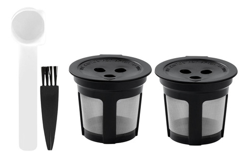 2x Filtros De Café Con Tapa Con Cuchara Y Cepillo Eco