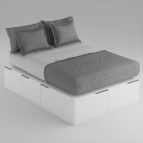 Cama Box Emc 200 Cm Blanco