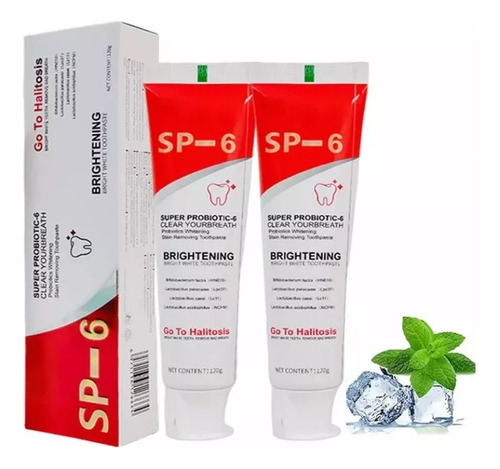 Pasta Clareadora Dental Cc Sp-6 Fresh Breath, 2 Unidades