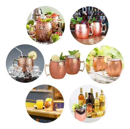Ll Vaso Moscow Mule De Cobre De 550 Ml, Ideal Para