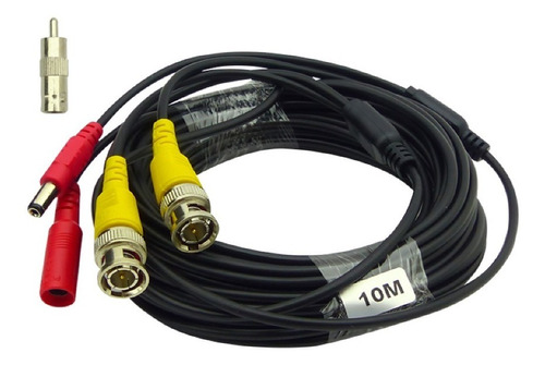 Pack 6 / Cable Para Camara De Vigilancia, 10 Metros Bnc+dc 