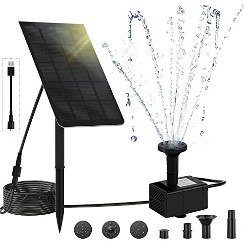 Bomba De Agua Solar Panel Solar Y Alimentación Usb, Ki...