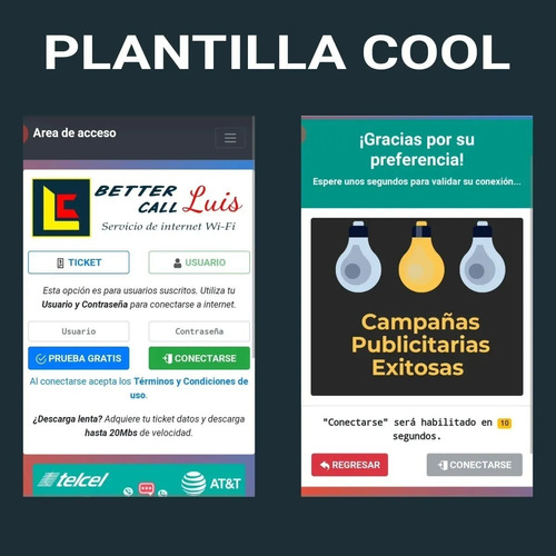 Plantilla Cool Pin Usuario Hotspot Mikrotik 2021