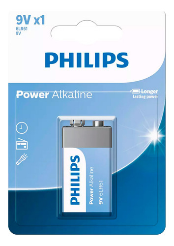 9 Baterias Alcalinas 9v Philips