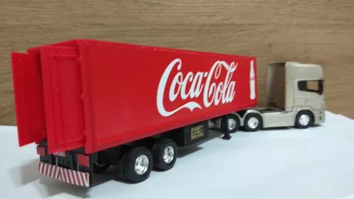 Caminhão Coca Cola Marca Guisval Custom Scania Em Plástico E Metal Novo  Escala 1.64 Tamanho 7cm