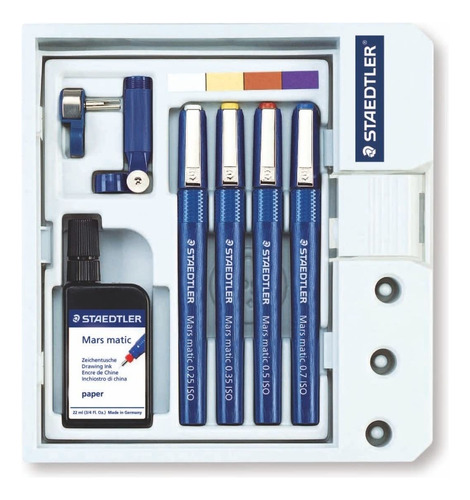 Set De 4 Microfibras Con Accesorios Staedtler Marsmatic