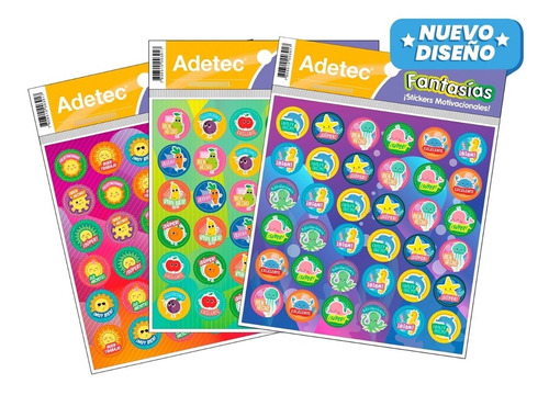 Sticker Motivacional Escolar Diseño Incentivo Español Adetec