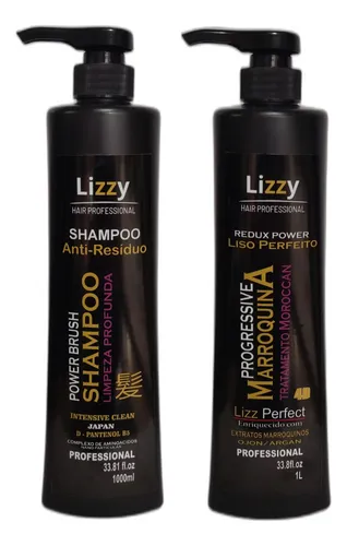 comprar Kit Escova Progressiva Com Formol Lizzy Marroquina 2x1000 Ml
