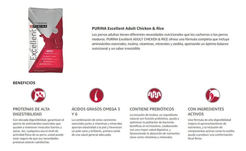 Imagen 3 de 3 de Purina Excellent Adulto Mediana Y Grande De 20 Kg
