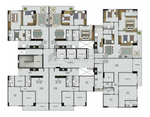 Imagem 18 de 28 de Apartamento À Venda No Bairro Presidente Kennedy Em Fortaleza/ce No Complexo Riomar Kennedy - 403