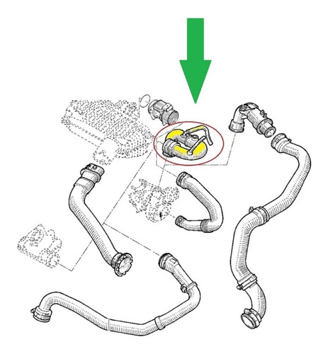 Tubo Salida Aire Turbo Renault Clio 2 Kangoo 1.5 Dci K9k