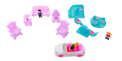 Imagem 4 de 6 de Casinha Infantil De Boneca Lar Doce Lar Luz Som C/ 15 Peças