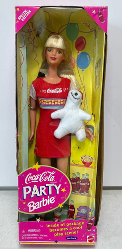 Coca Cola Party Barbie 1998 Muñeca Doll Mattel 