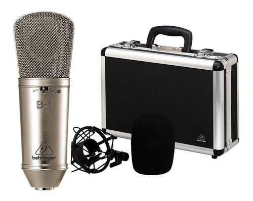 Microfono Condenser Behringer B-1 Diafragma Grande Color Gris