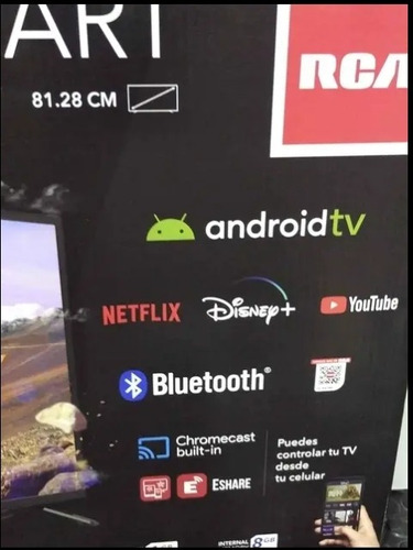 Imagen 4 de 5 de Smart Tv Televisor 32 Pulgadas Hd Rca Android Garantía Wifi