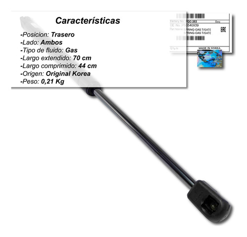 Gato Amortiguador Compuerta Aveo Clasico 3 5 Pts 2005 2006