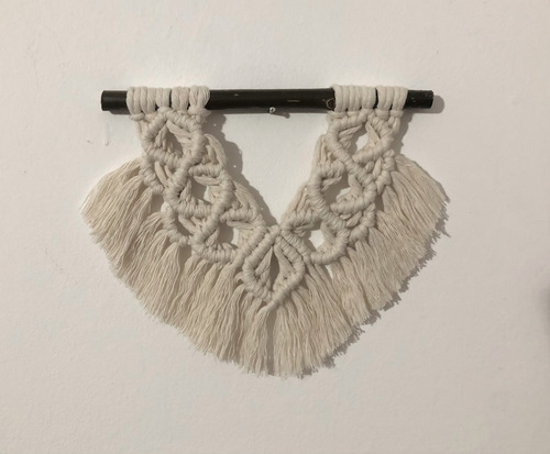 5 (unidades) Mini Tapiz Macrame Crudo Hilo De Algodón