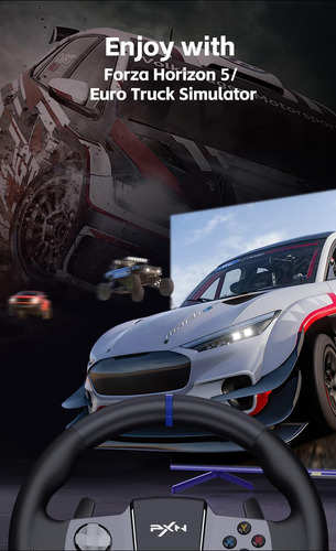 Volante De Carreras Para Juegos Pxn V9 Gen2 Con Pedales Y De