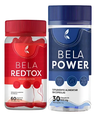 Bela Power + Redtox Detox Suplemento 60 Cápsulas Natural Sabor Se...
