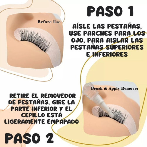 Extensiones De Pestañas Removedor Cepillo Gel Profesional Transparente