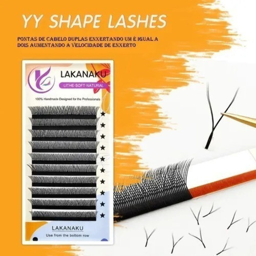 Cílios Y Lakanaku - Volume Brasileiro Mix E Tamanho Único Yy Comprimento 11 Mm Cor Preto Espessura 0.07 Mm Tipo De Curvatura D