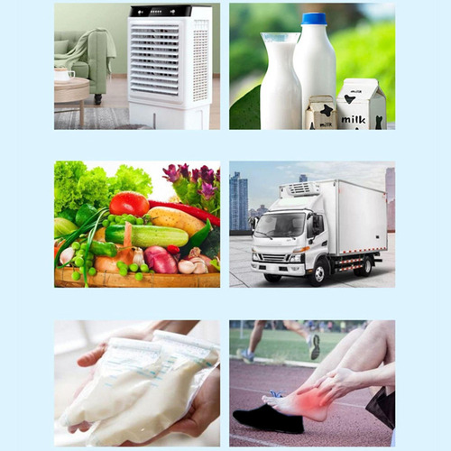 6x Bloques De Hielo Refrigerantes Blancos De 200 Ml